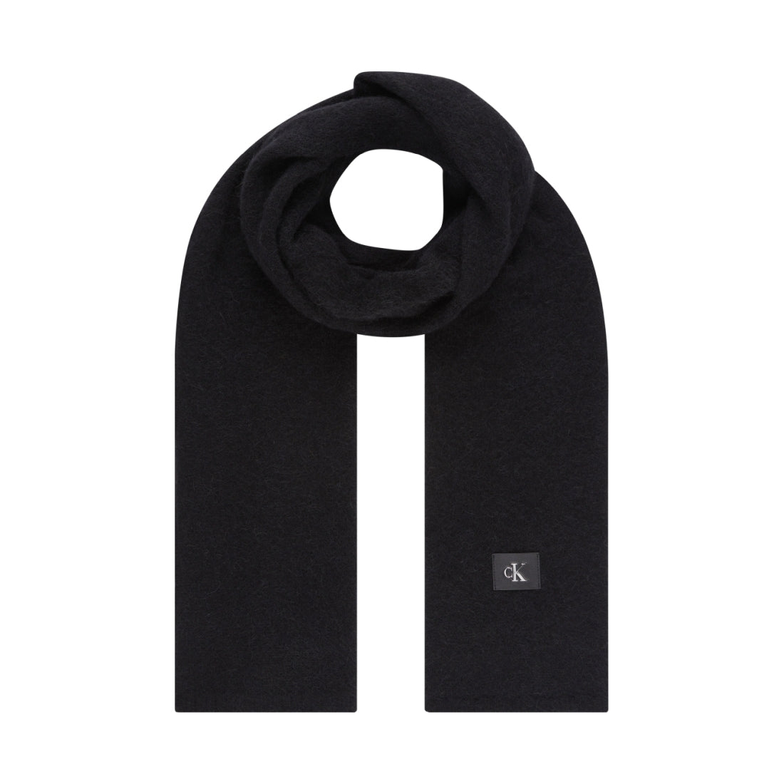 Calvin Klein Jeans womens black minimal monogram scarf | Vilbury London