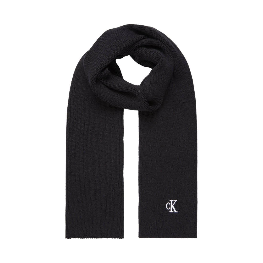 Calvin Klein Jeans womens black archive logo scarf | Vilbury London