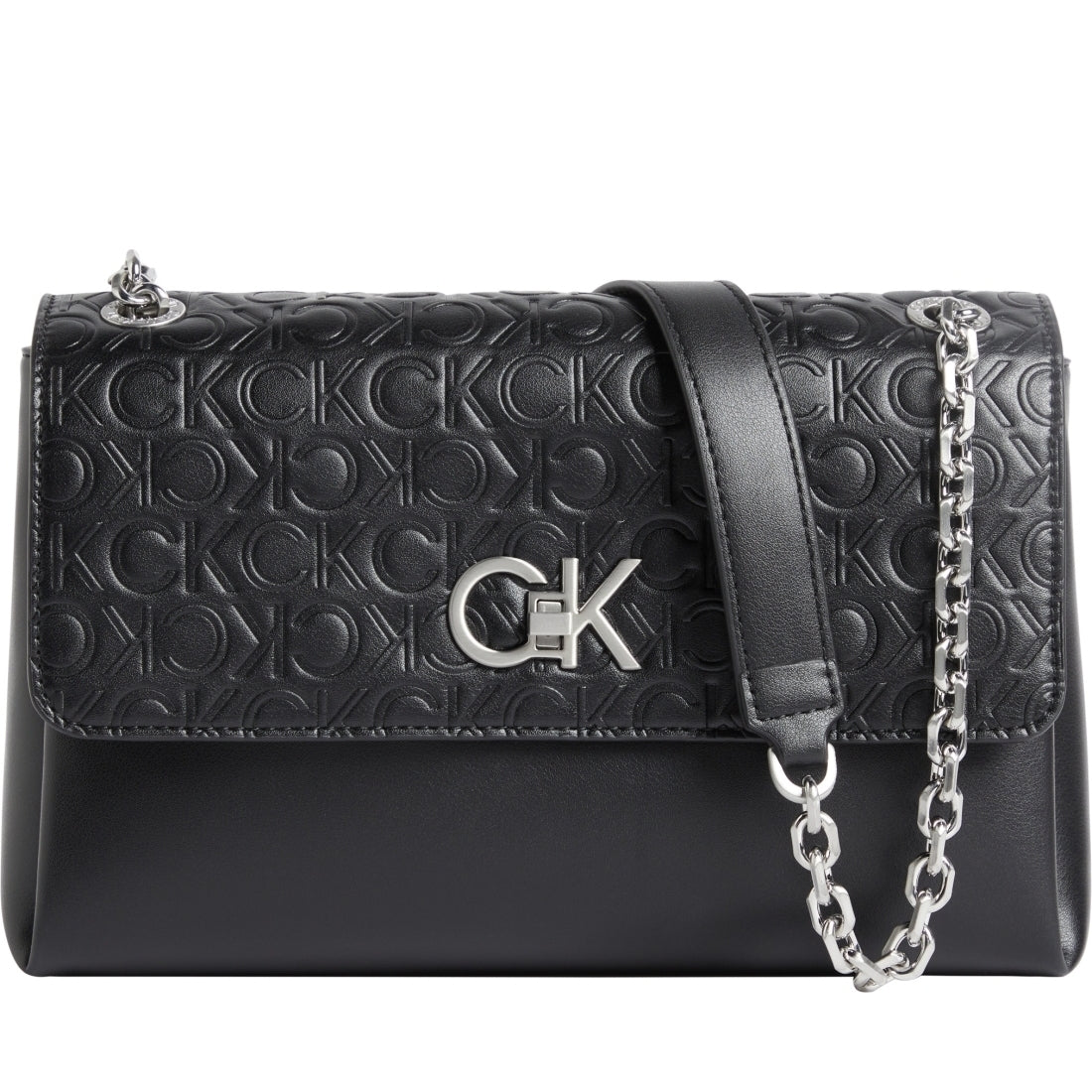 Calvin Klein womens black re-lo crossbody | Vilbury London