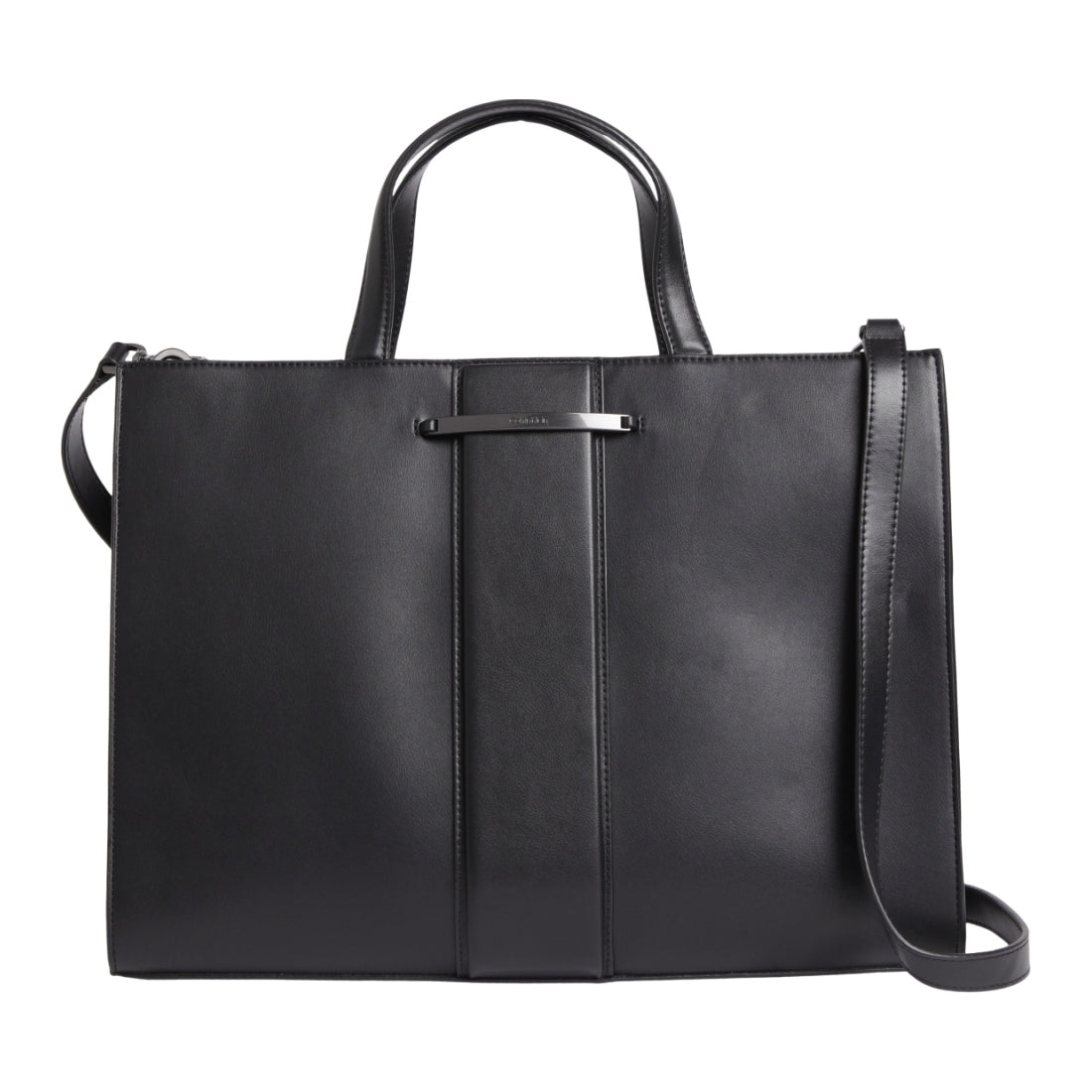 Calvin Klein womens black bar hardware shopper | Vilbury London