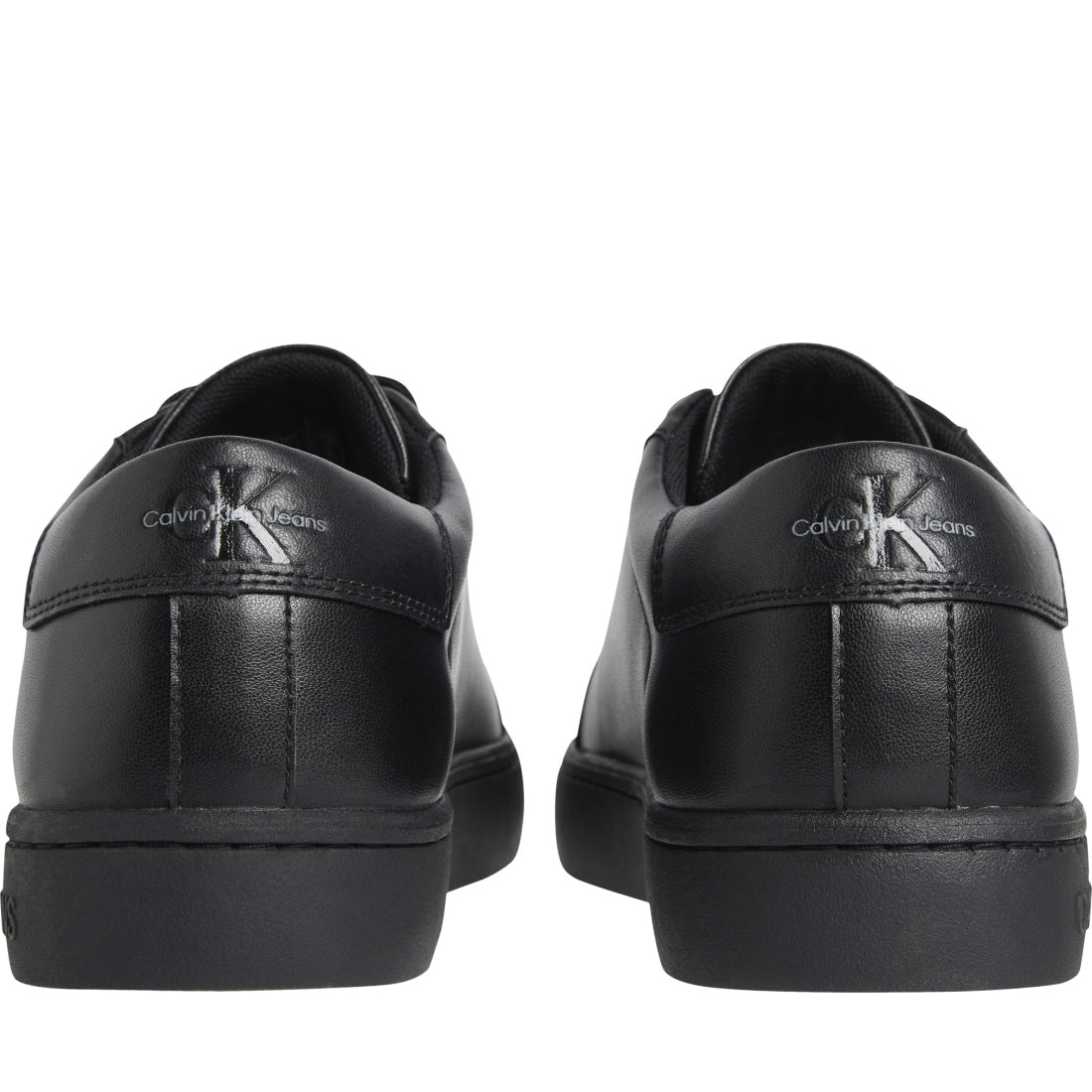 Calvin Klein Jeans mens triple black classic cupsole low sport shoe | Vilbury London