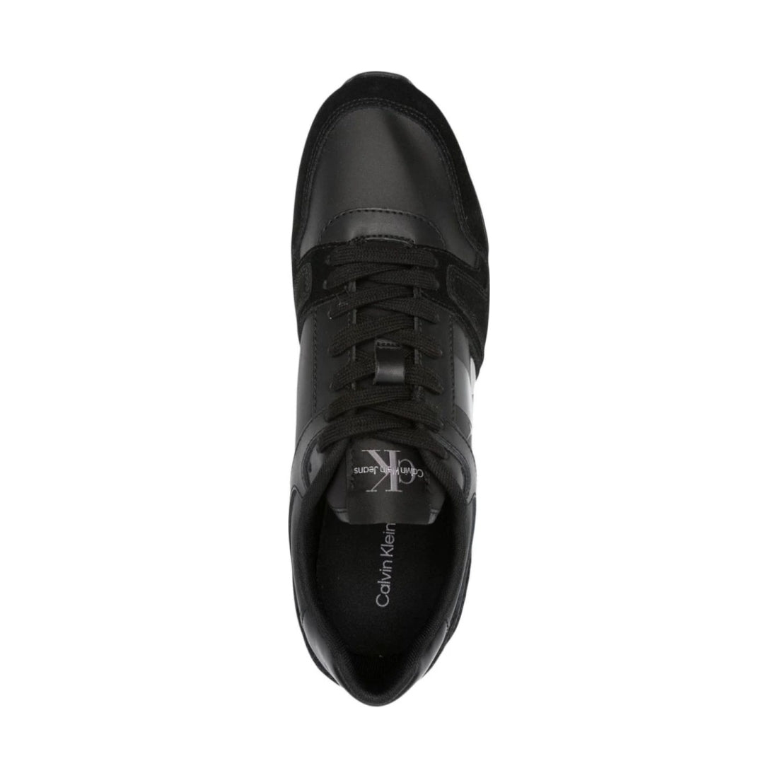 Calvin Klein Jeans mens triple black toothy run low sport shoe | Vilbury London