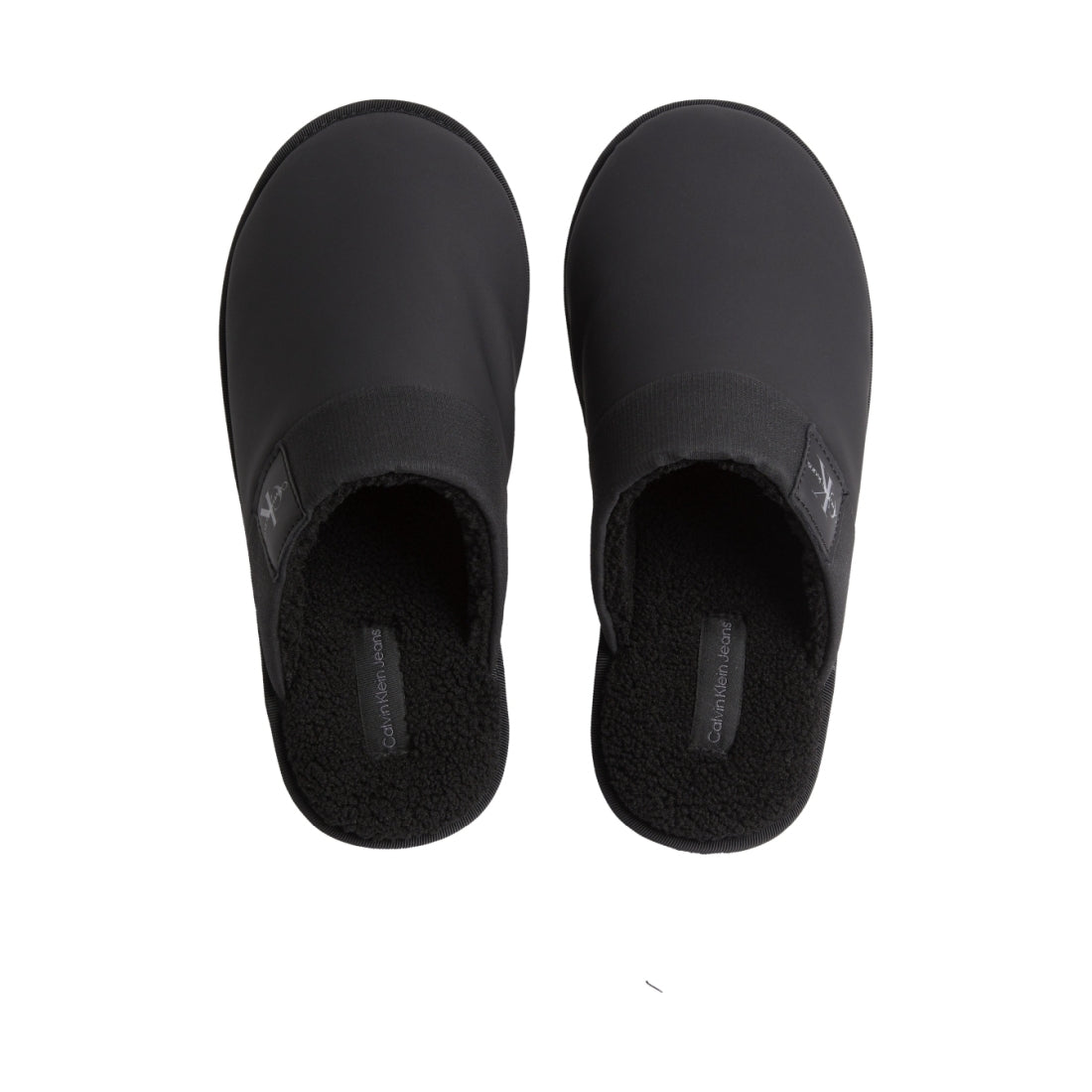 Calvin Klein Jeans mens black, stormfront home clog surfaces indoor slippers | Vilbury London