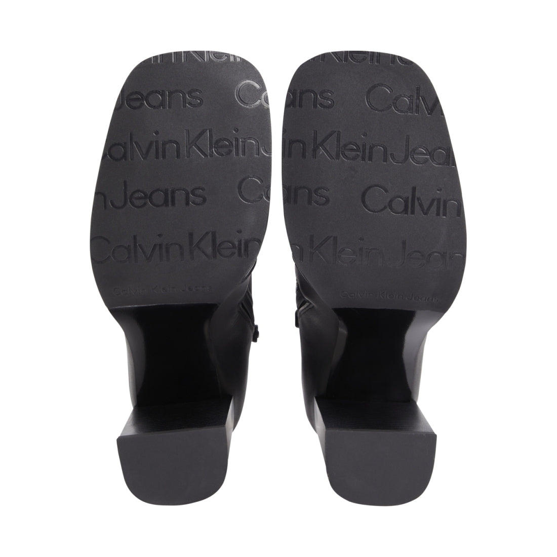 Calvin Klein Jeans womens triple black heel zip boot | Vilbury London