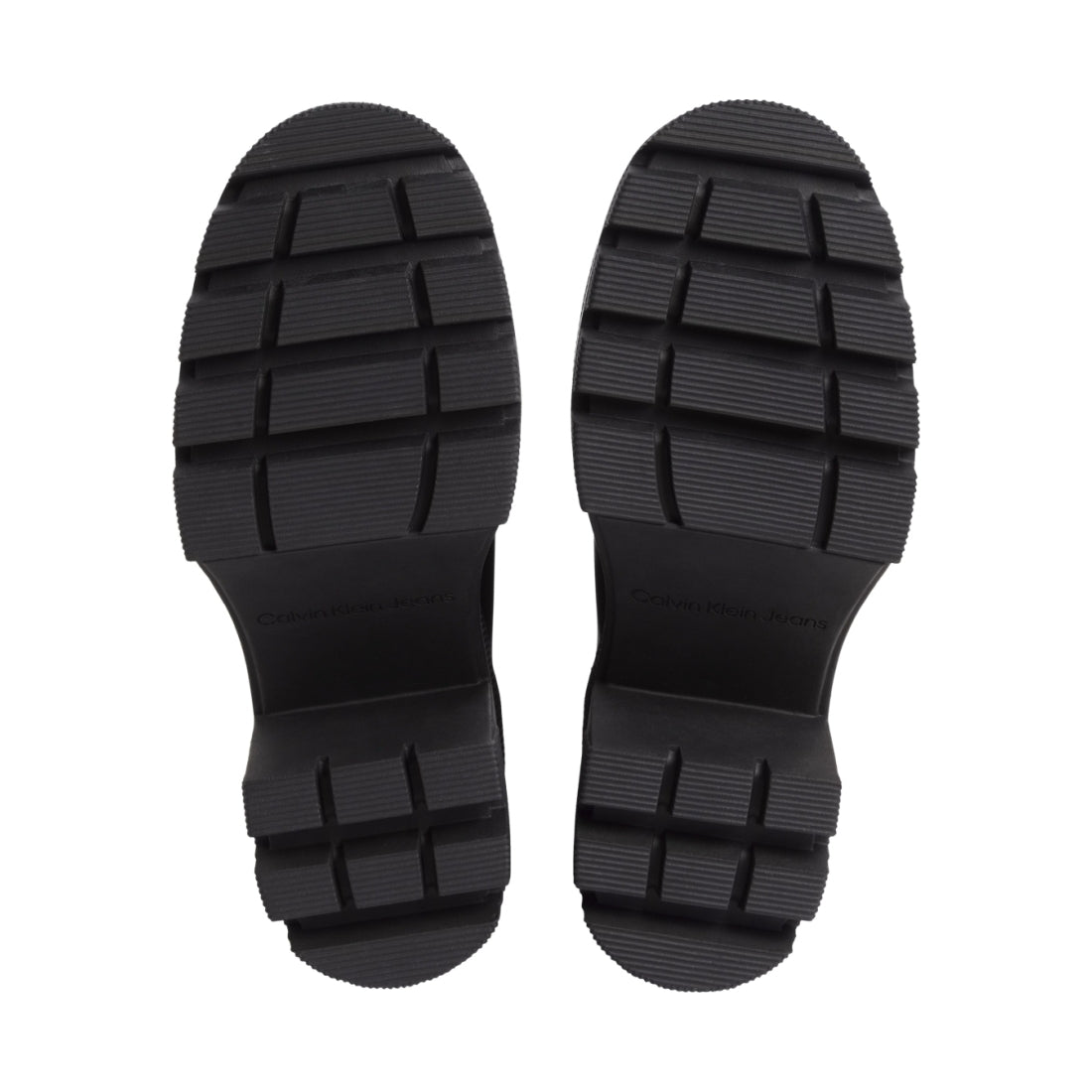 Calvin Klein Jeans womens triple black chunky heeled chelsea boot | Vilbury London