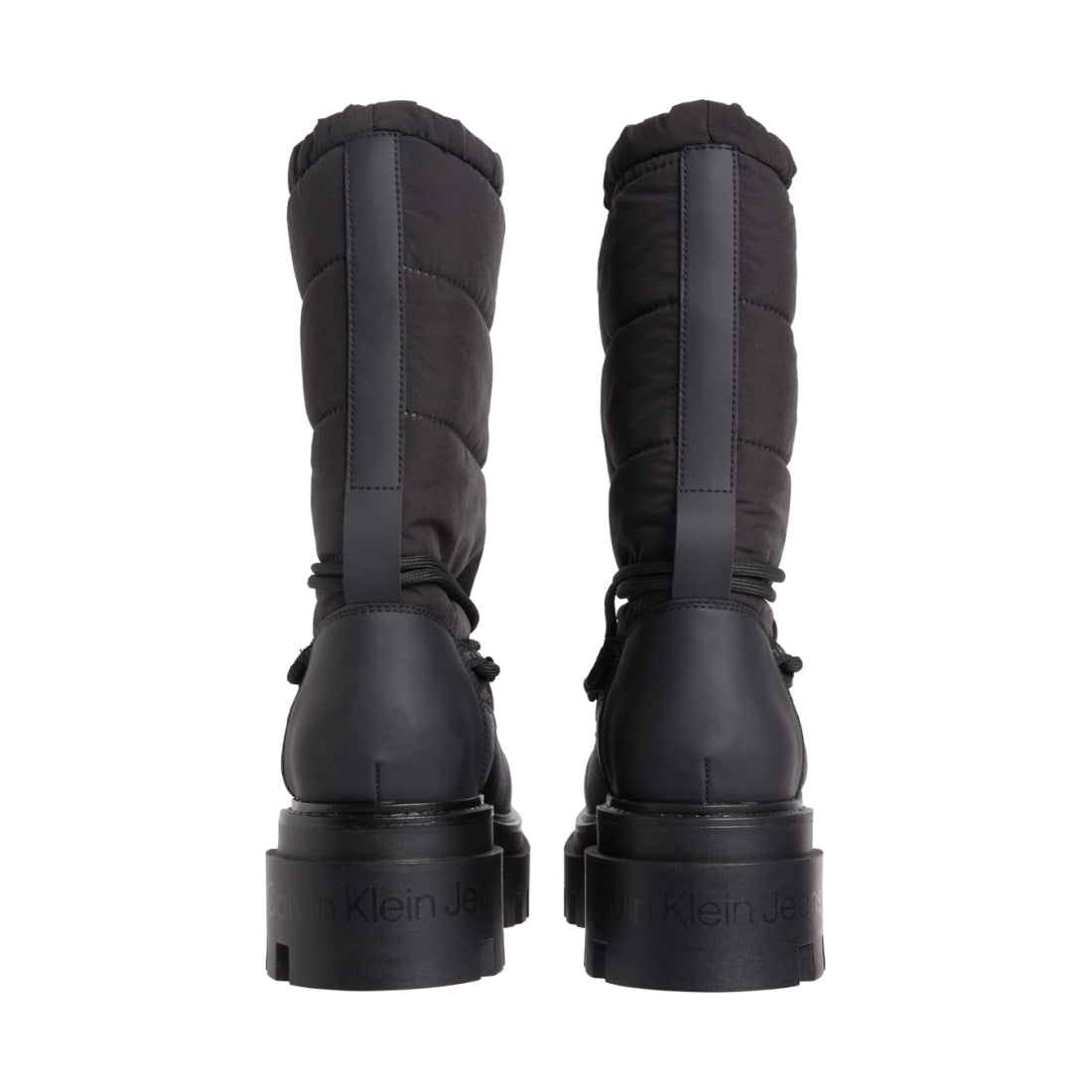 Calvin Klein Jeans womens triple black flatform snow boot | Vilbury London