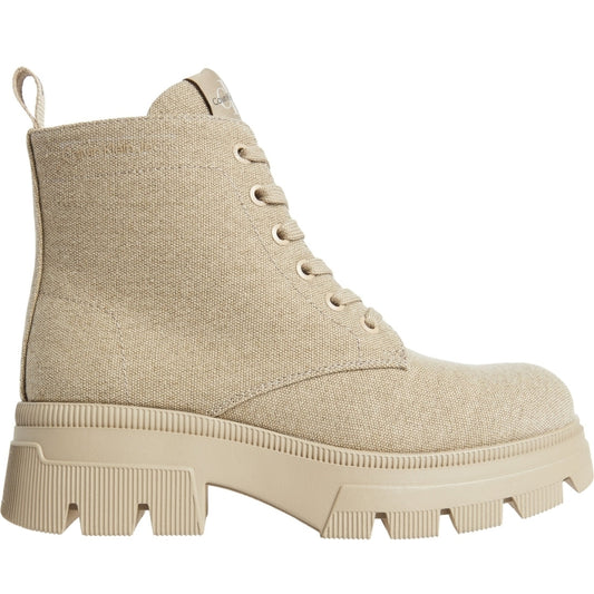 Calvin Klein Jeans womens travertine chunky combat laceup boot | Vilbury London