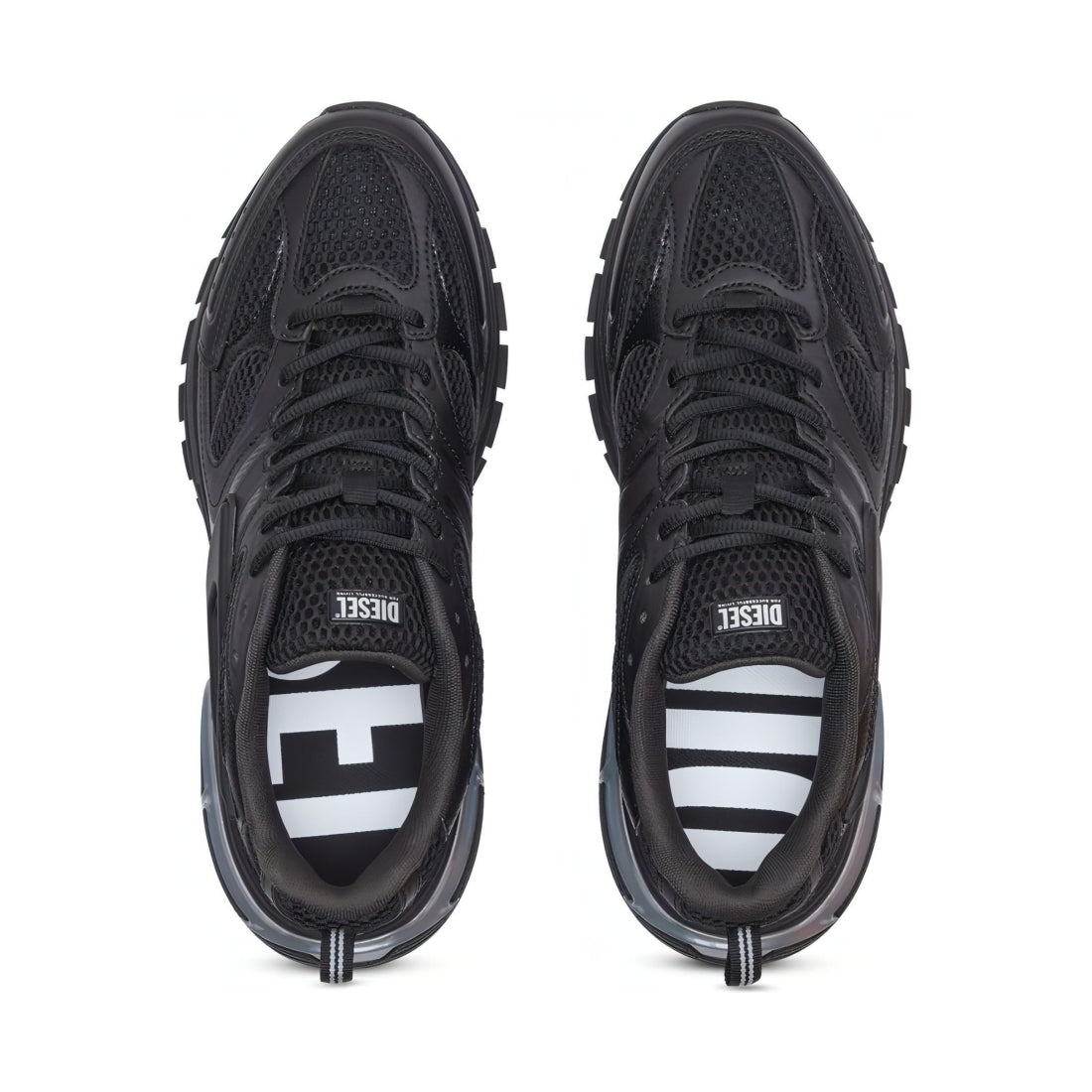 Diesel mens black serendipit sneakers | Vilbury London