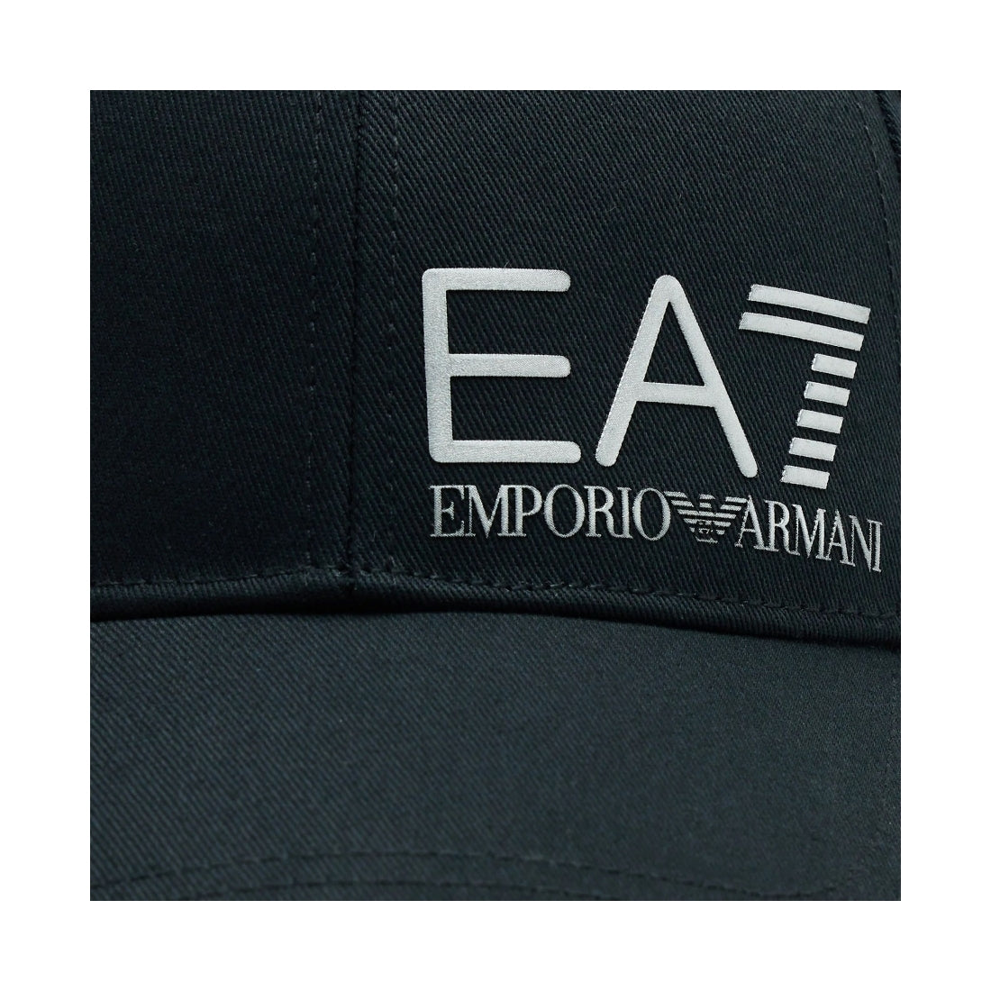 EA7 unisex adults black casual baseball hat | Vilbury London