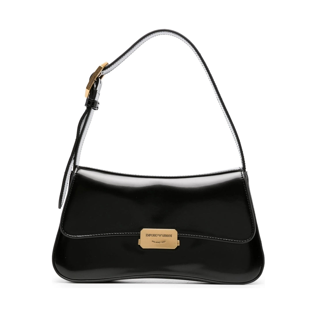 Emporio Armani womens nero casual shoulder bag | Vilbury London