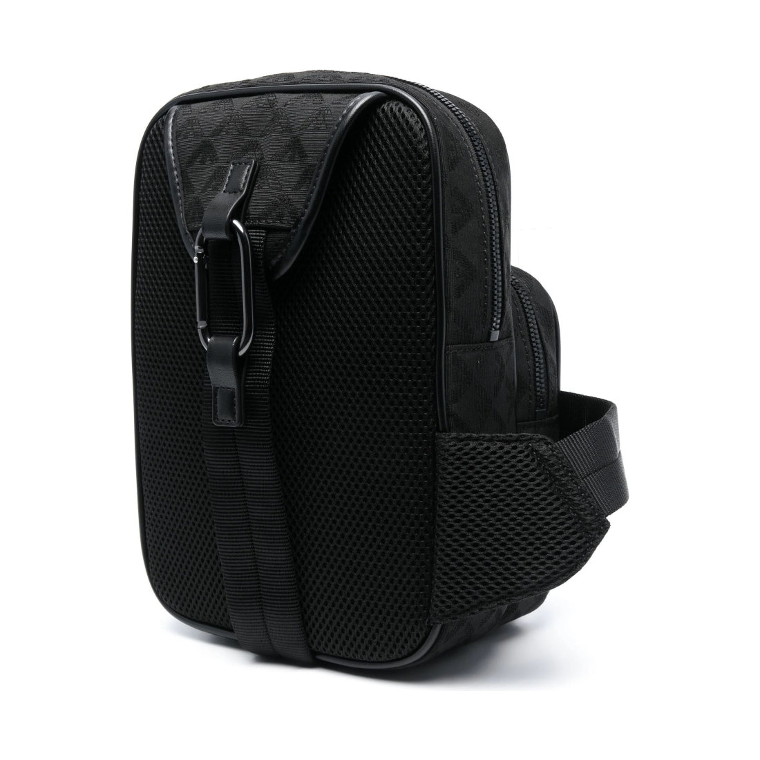 Emporio Armani mens black casual backpack | Vilbury London