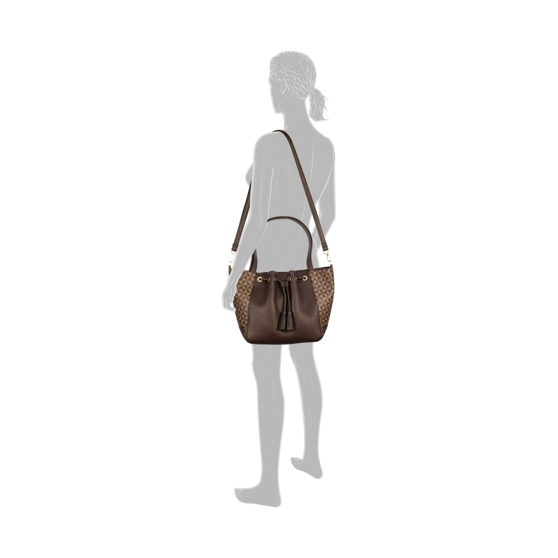 Gabor womens mixed brown sabina tote bag | Vilbury London