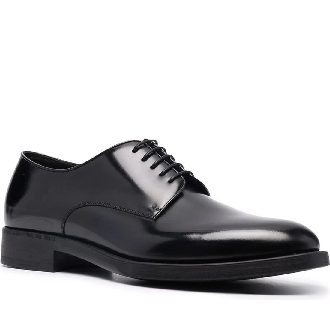 Giorgio Armani mens nero laced shoe | Vilbury London