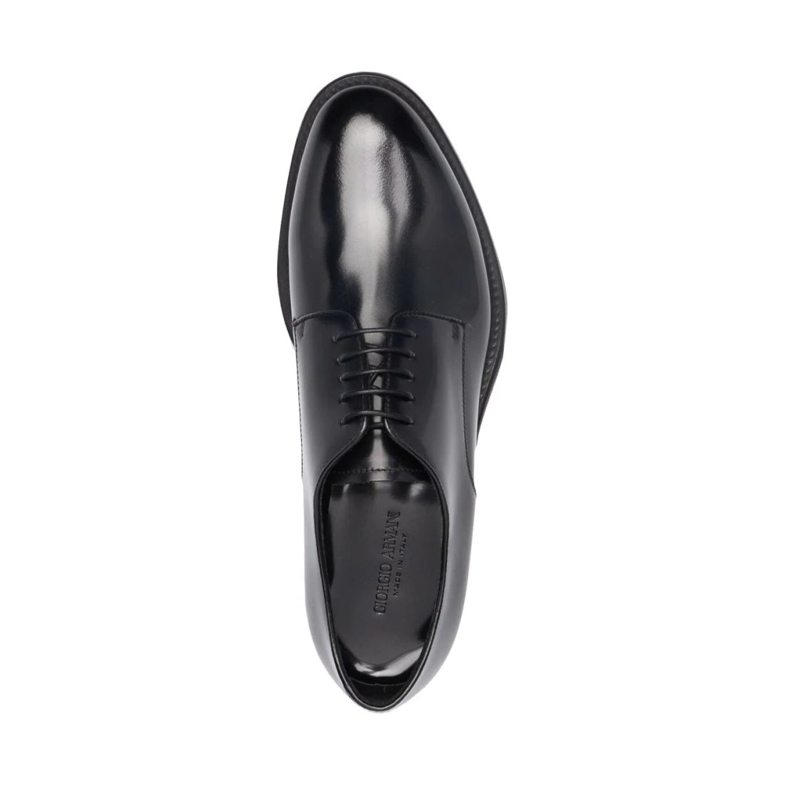 Giorgio Armani mens nero laced shoe | Vilbury London