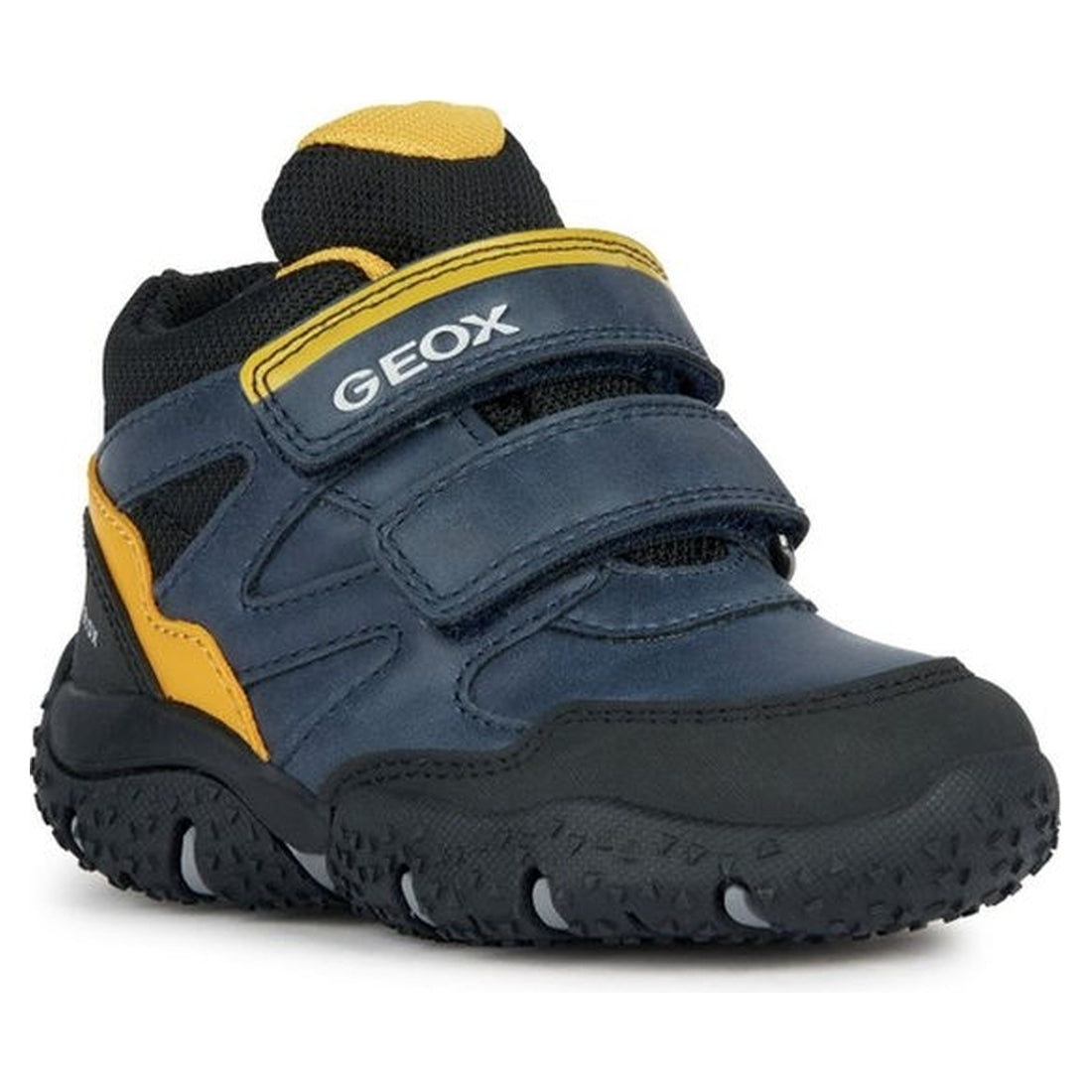 Geox boys navy, ochreyellow baltic abx booties | Vilbury London