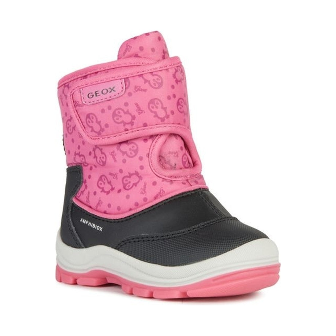 Geox girls black, fuchsia flanfil abx booties | Vilbury London