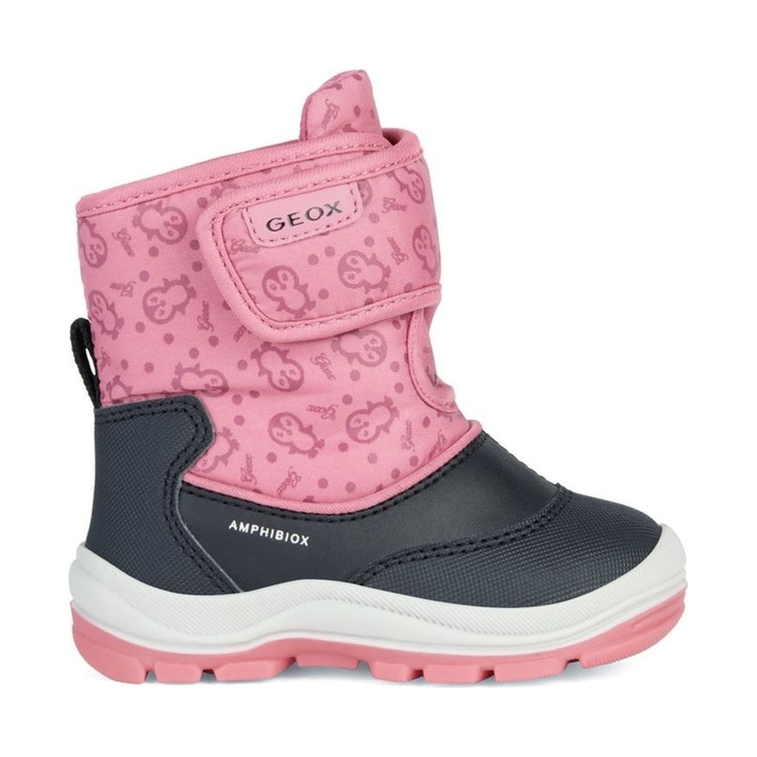 Geox girls black, fuchsia flanfil abx booties | Vilbury London