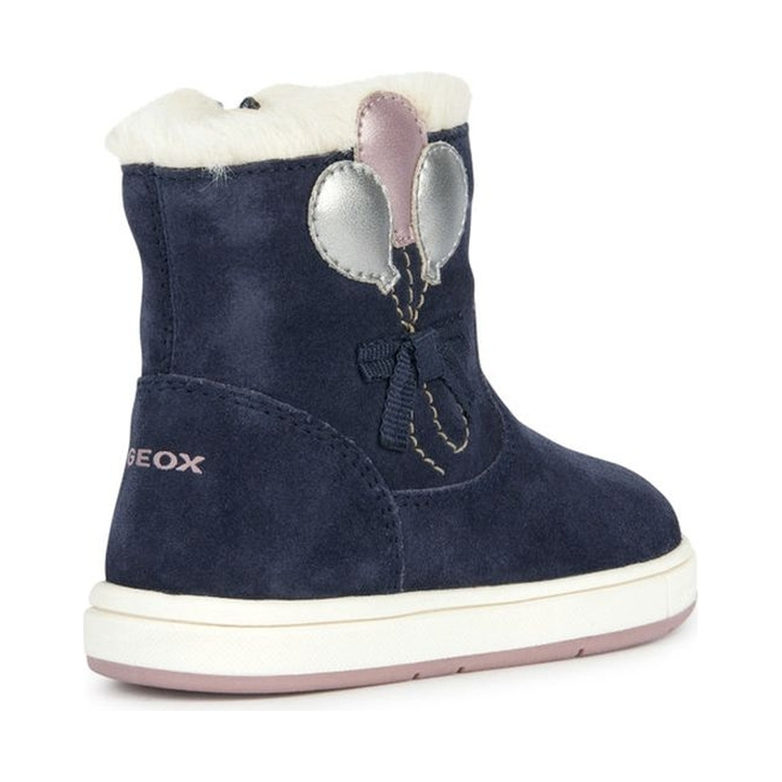 Geox girls navy, pink trottola booties | Vilbury London