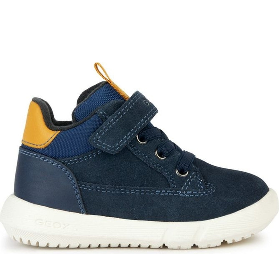 Geox boys navy, ochre hyroo booties | Vilbury London