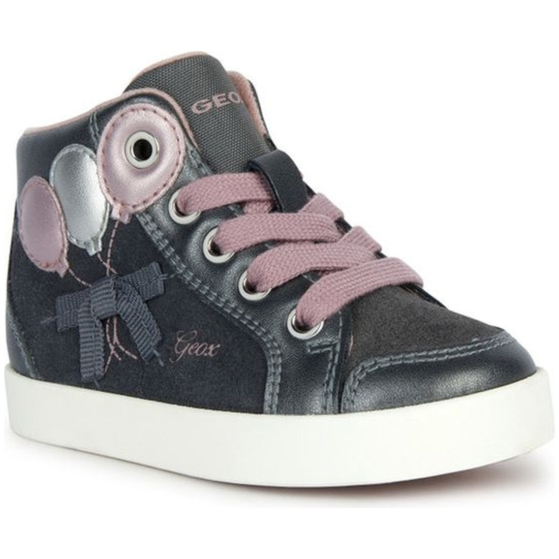 Geox girls dk grey, dk pink kilwi booties | Vilbury London