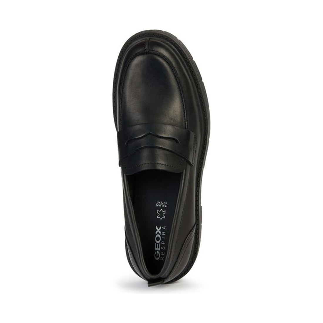 Geox womens black spherica ec7 loafer | Vilbury London