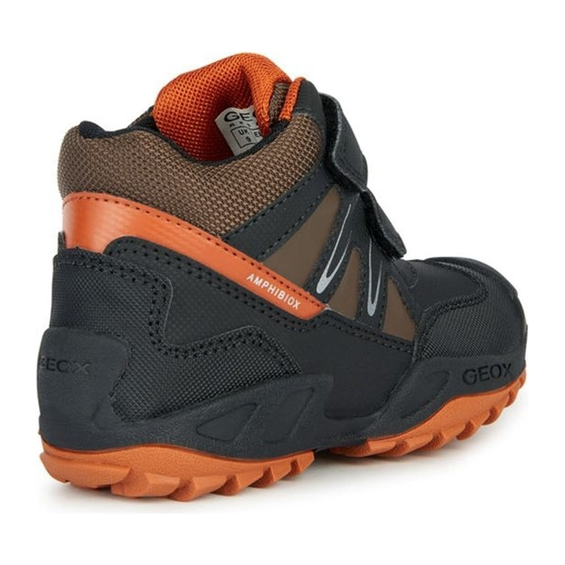 Geox boys black, dk orange new savage booties | Vilbury London