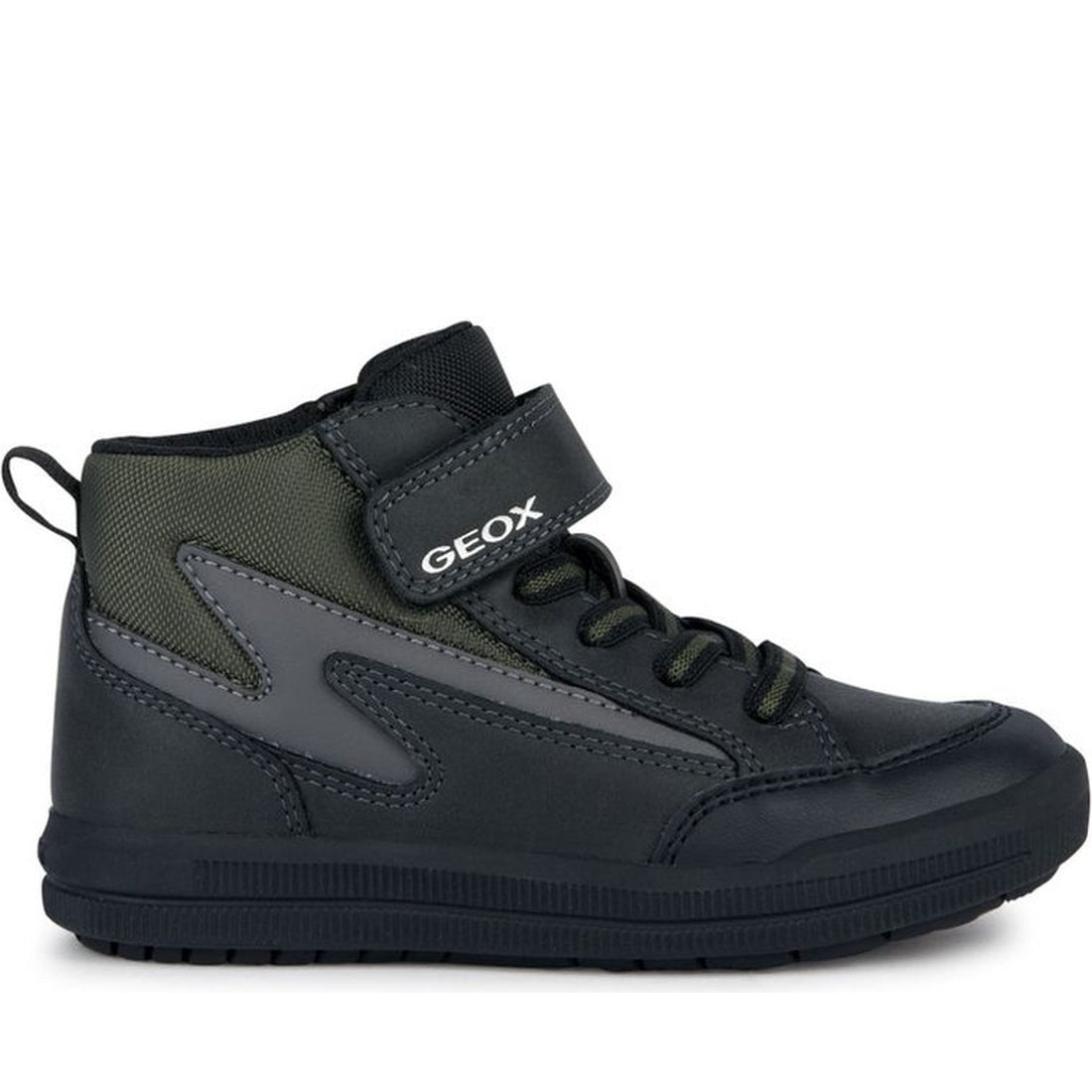 Geox boys black, military arzach booties | Vilbury London