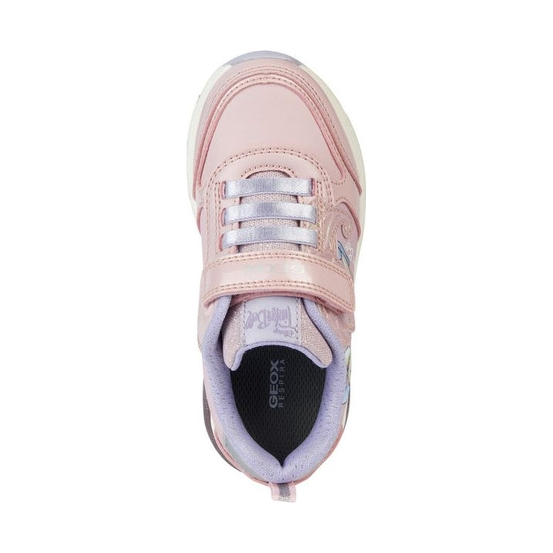 Geox girls pink, lilac spaceclub sport shoe | Vilbury London