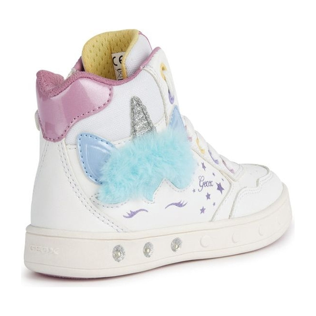 Geox girls white, multicolor skylin booties | Vilbury London