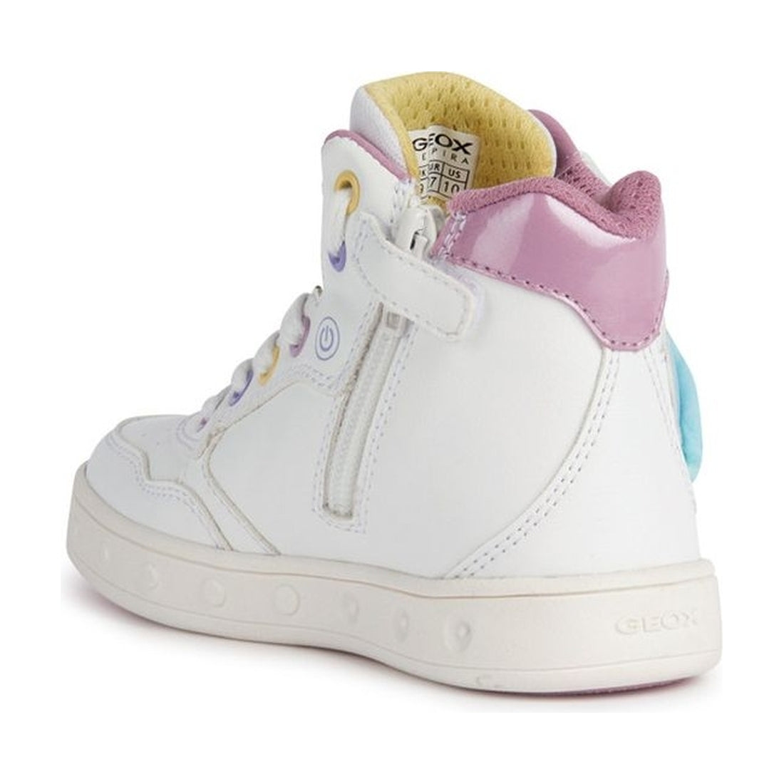 Geox girls white, multicolor skylin booties | Vilbury London