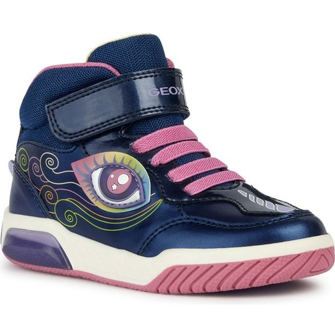 Geox girls navy, multicolor inek booties | Vilbury London