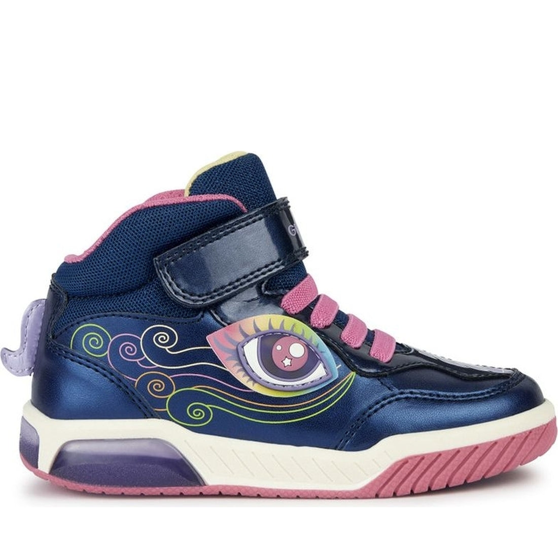 Geox girls navy, multicolor inek booties | Vilbury London