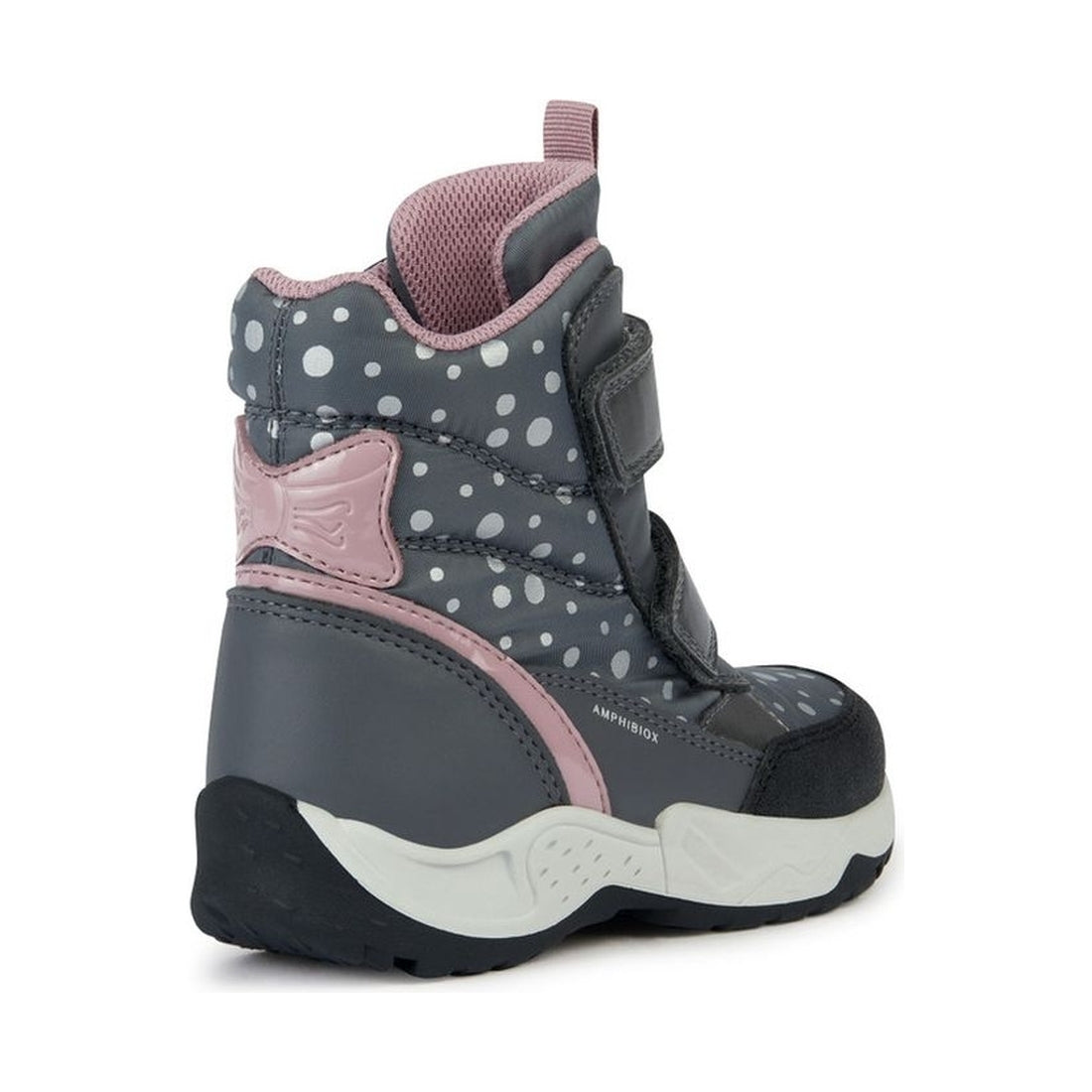 Geox girls dk grey, pink sentiero booties | Vilbury London