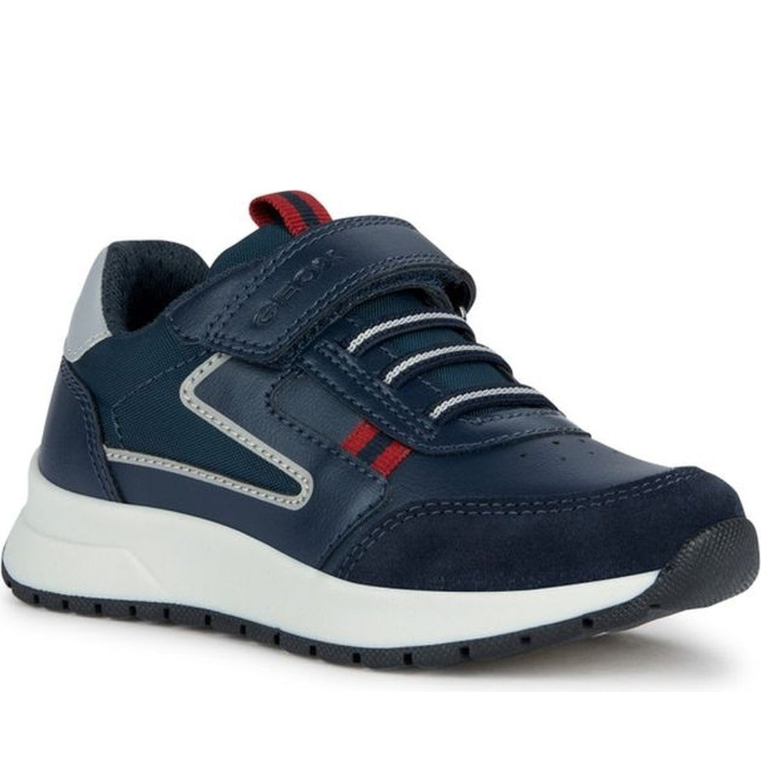 Geox boys navy, dk red briezee sport shoe | Vilbury London