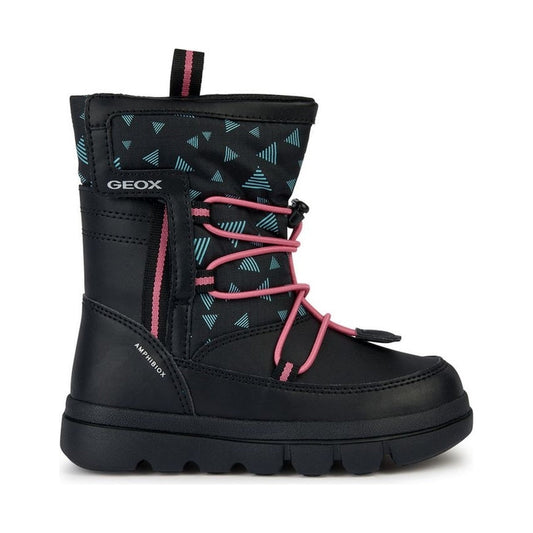 Geox girls black, fuchsia willaboom boots | Vilbury London
