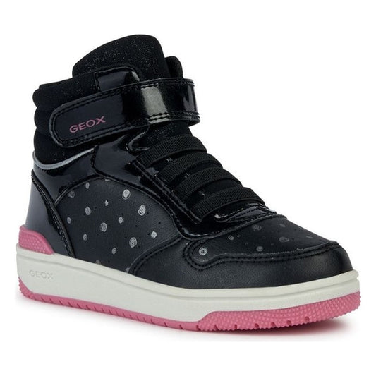 Geox girls black, fuchsia washiba booties | Vilbury London