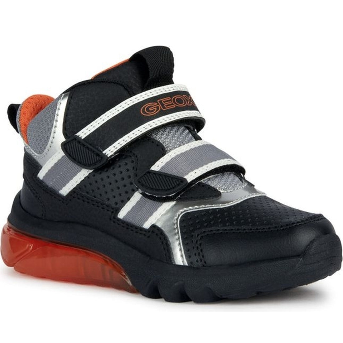 Geox boys black, orange ciberdron booties | Vilbury London