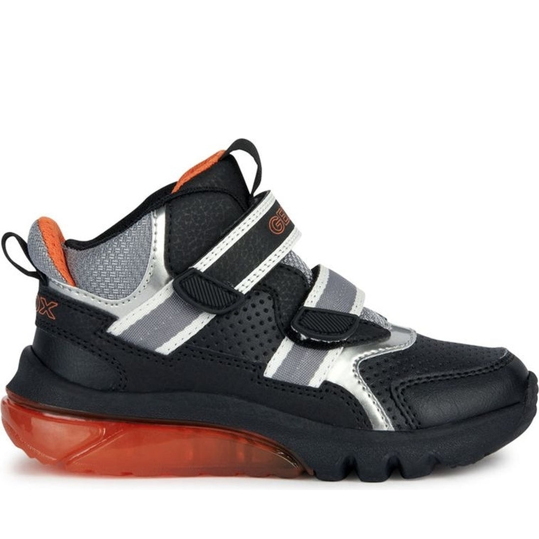 Geox boys black, orange ciberdron booties | Vilbury London