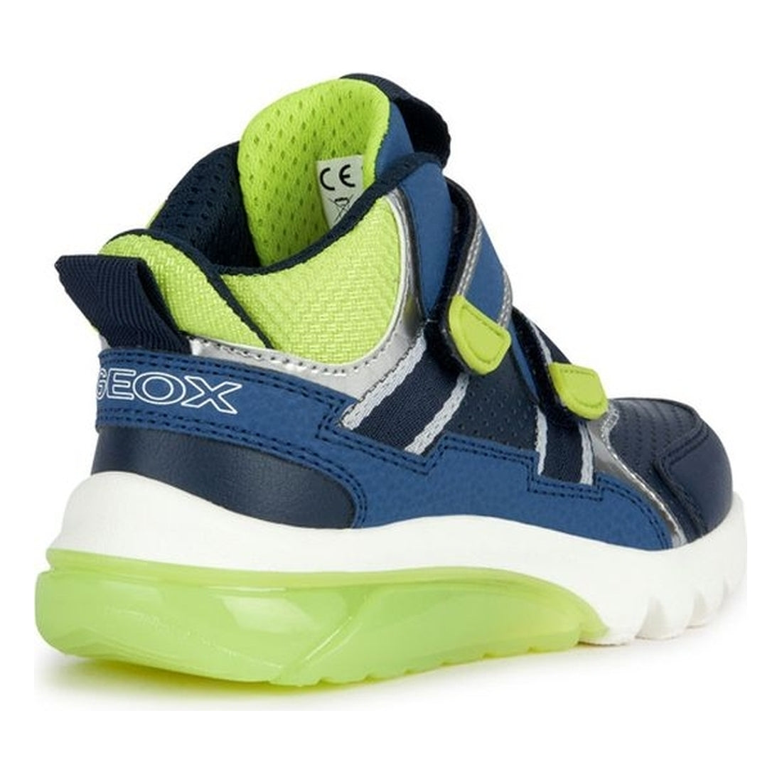 Geox boys navy, lime ciberdron booties | Vilbury London