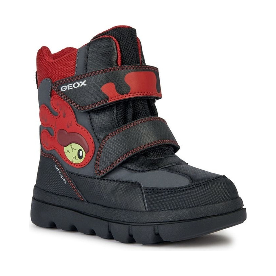 Geox boys black, red willaboom booties | Vilbury London