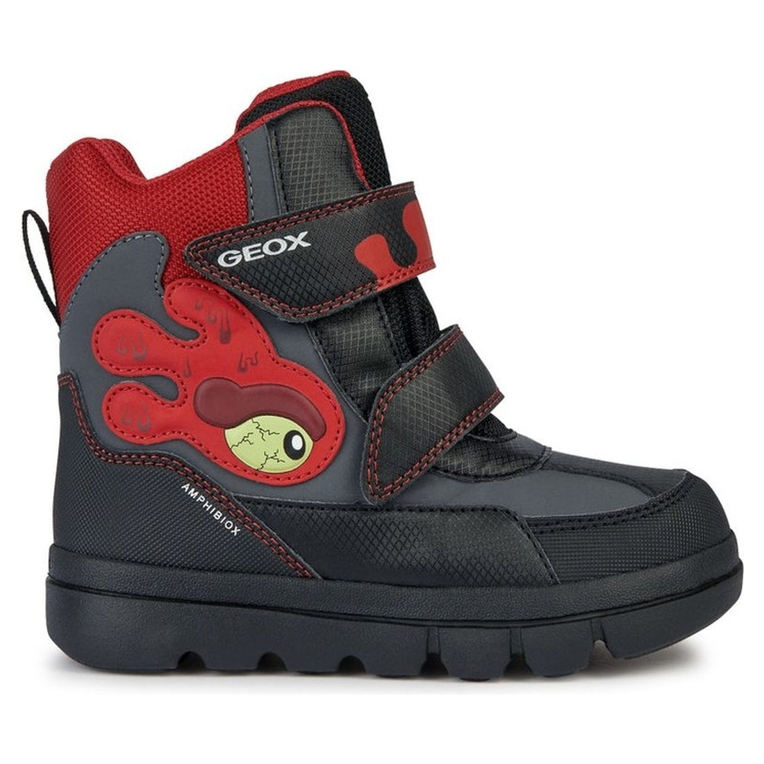 Geox boys black, red willaboom booties | Vilbury London