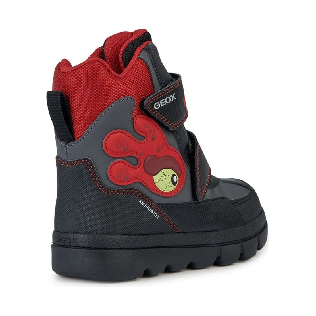 Geox boys black, red willaboom booties | Vilbury London