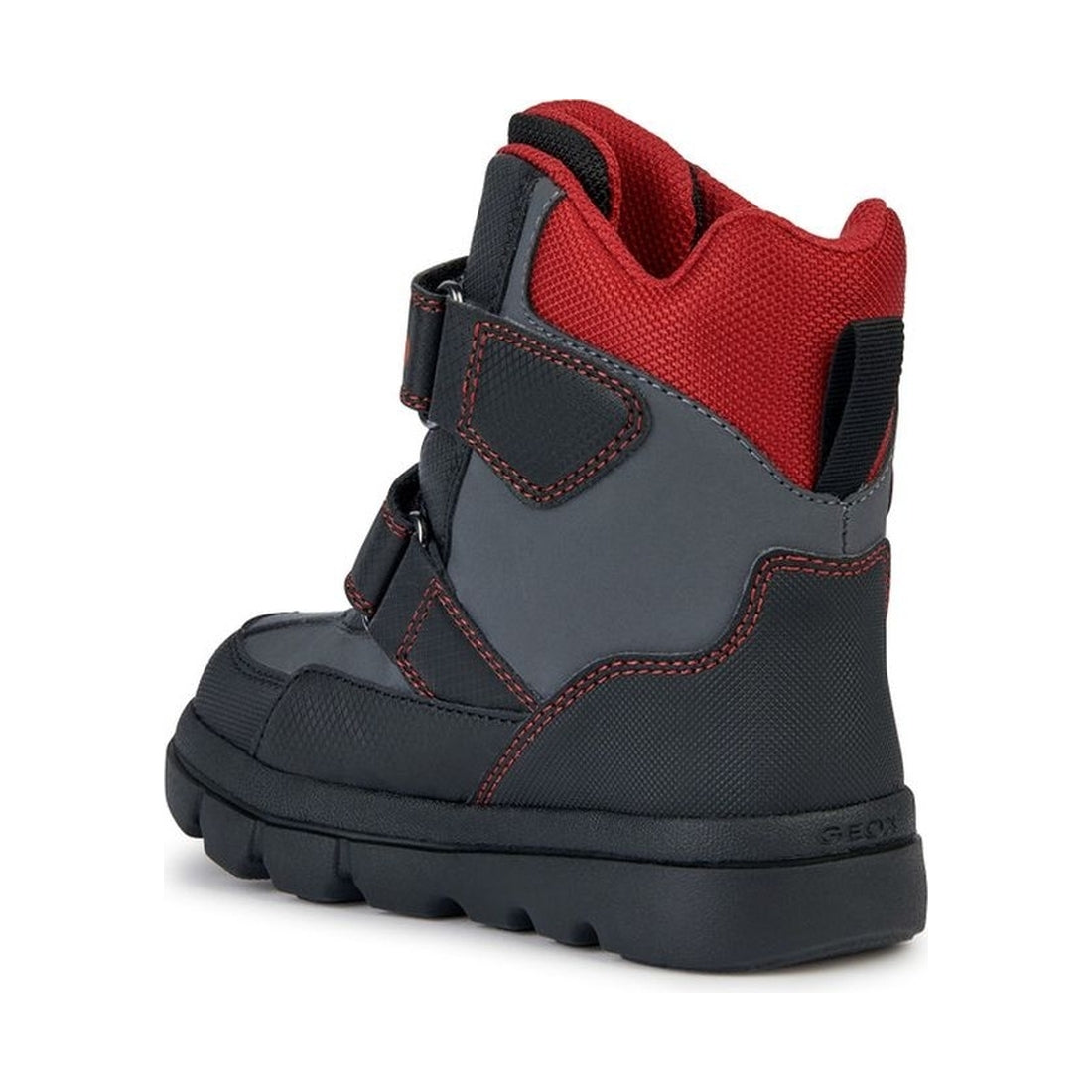 Geox boys black, red willaboom booties | Vilbury London