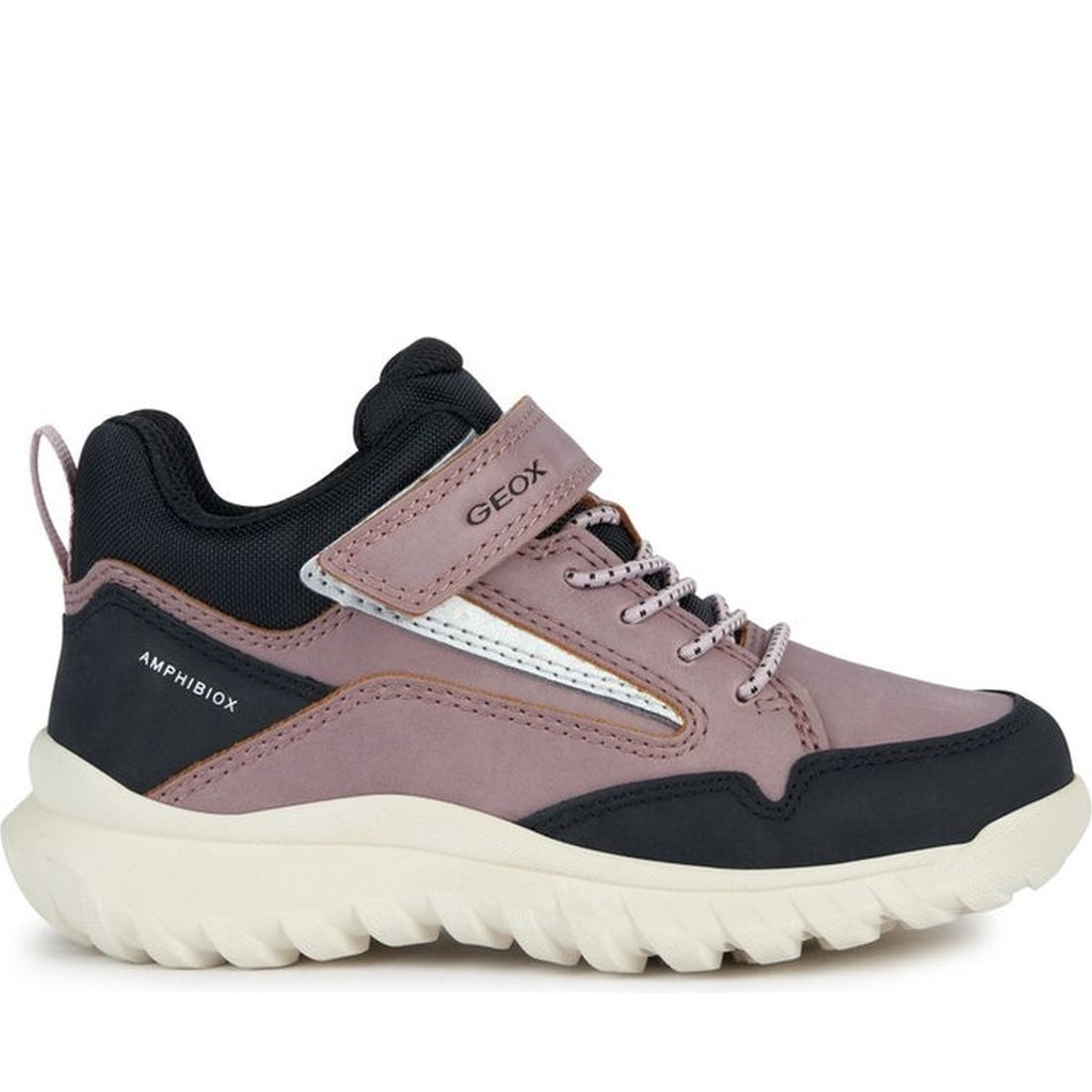 Geox girls dk rose, black simbyos abx booties | Vilbury London