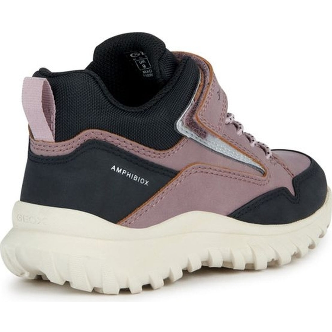 Geox girls dk rose, black simbyos abx booties | Vilbury London