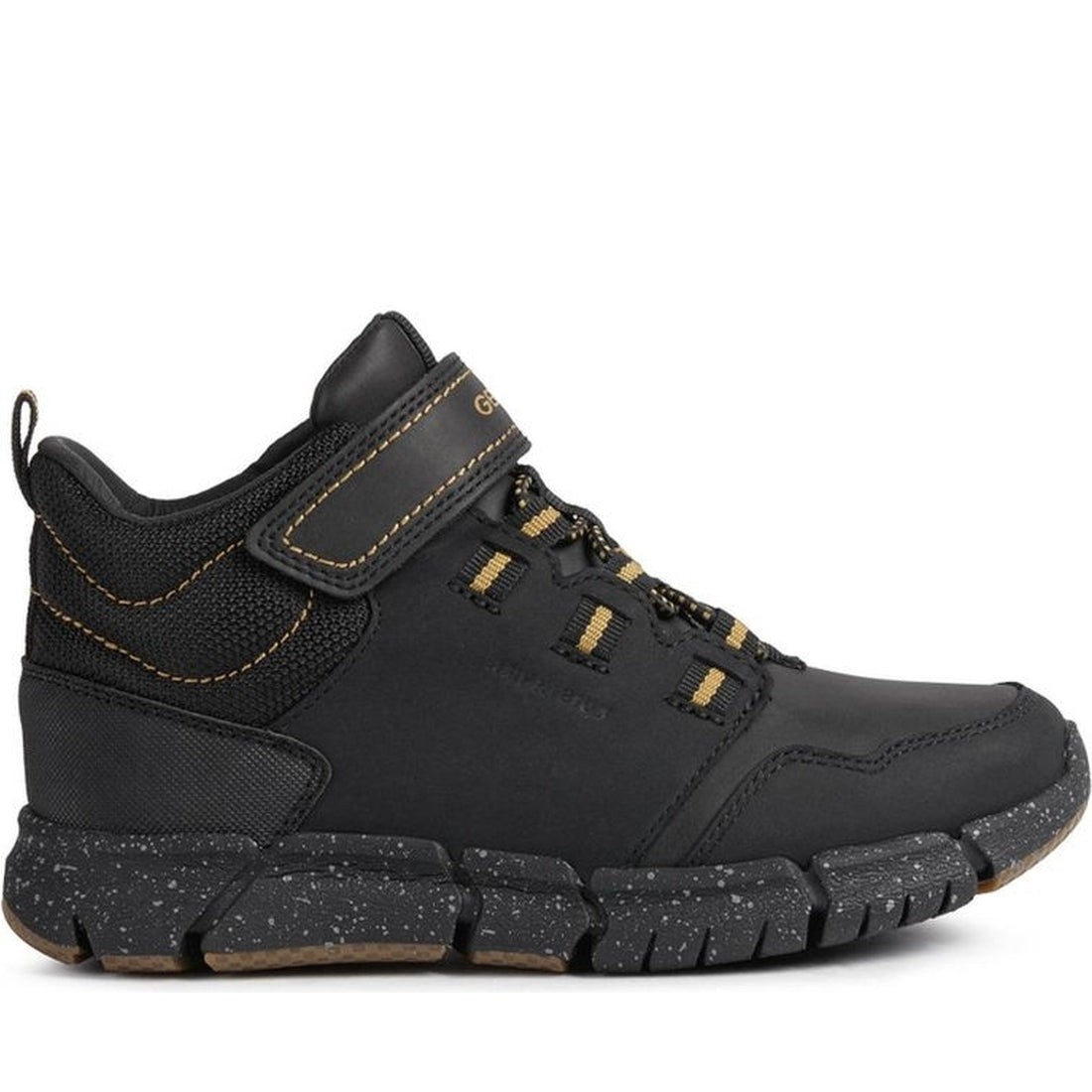 Geox boys black, dk yellow flexyper abx booties | Vilbury London