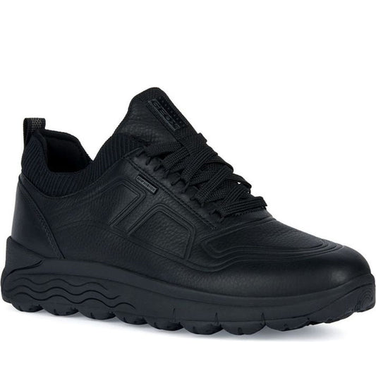 Geox mens black spherica 4x4 abx sport shoe | Vilbury London