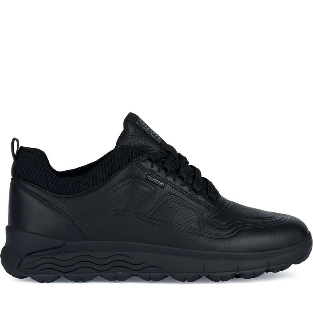 Geox mens black spherica 4x4 abx sport shoe | Vilbury London