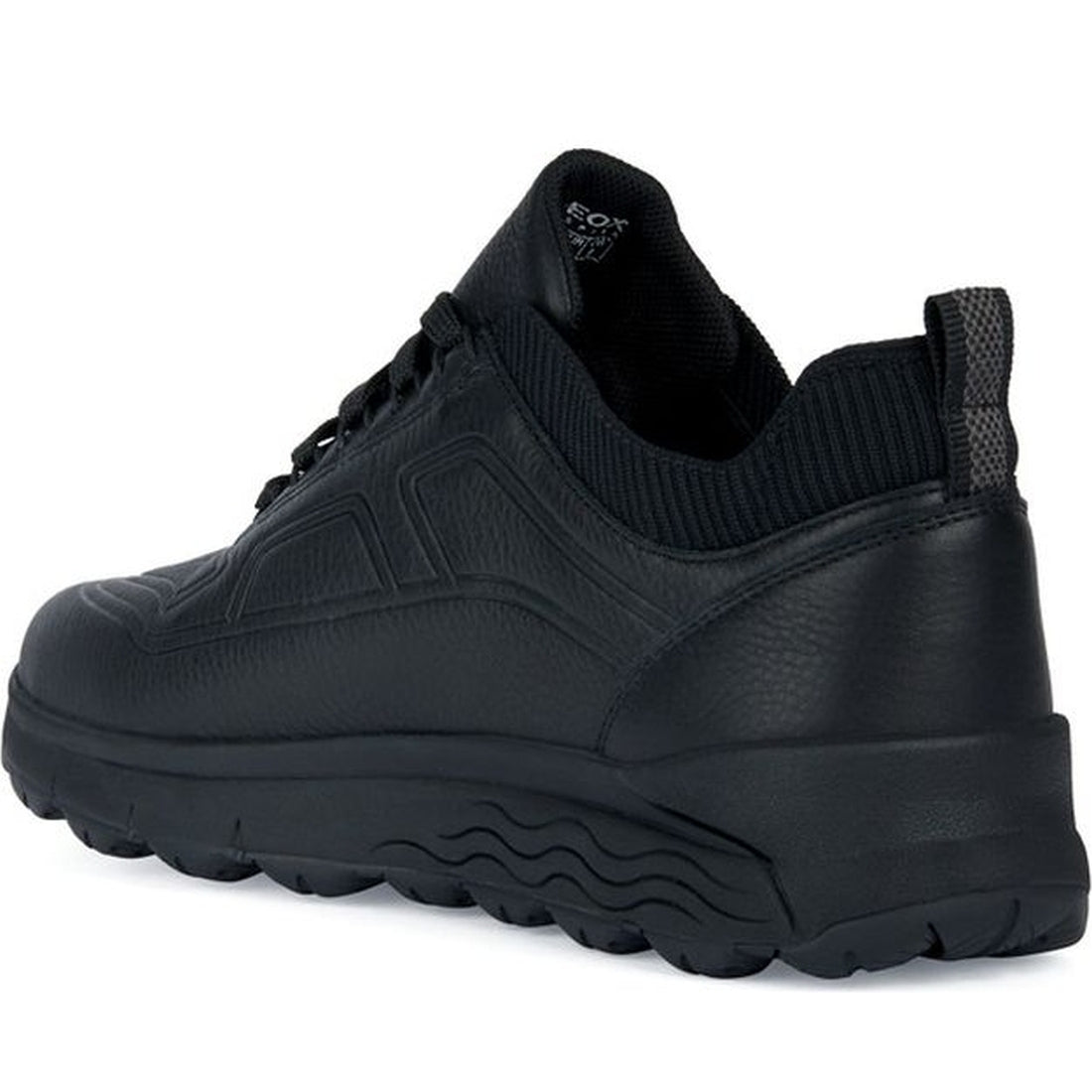 Geox mens black spherica 4x4 abx sport shoe | Vilbury London