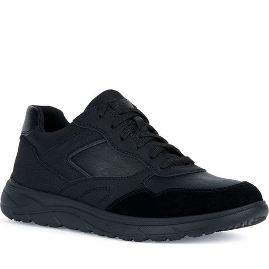 Geox mens black portello sport shoe | Vilbury London